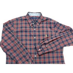 Ralph Lauren Polo Youth Plaid Button Down‎ XL 16 Long Sleeve